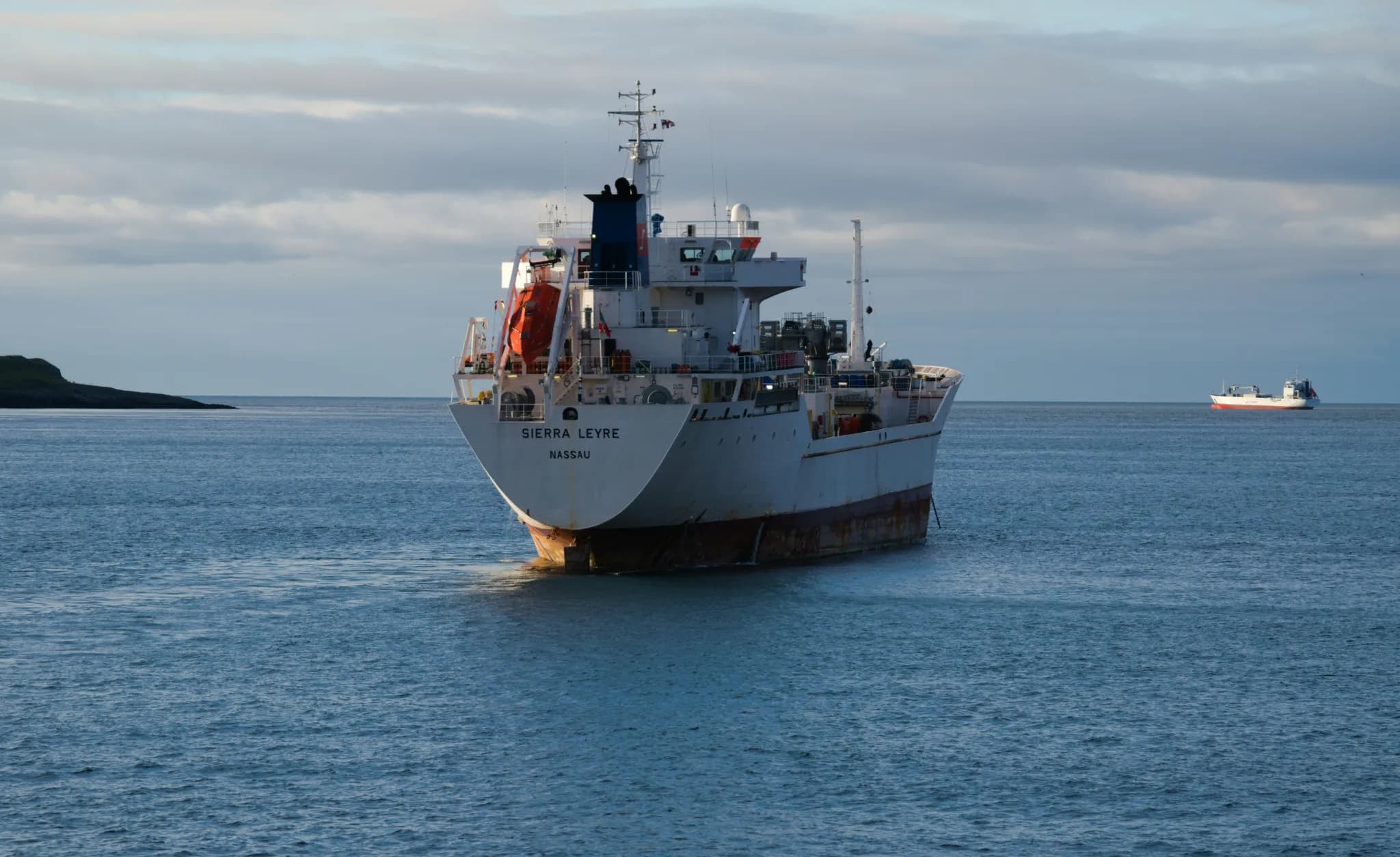 a large ship in the water