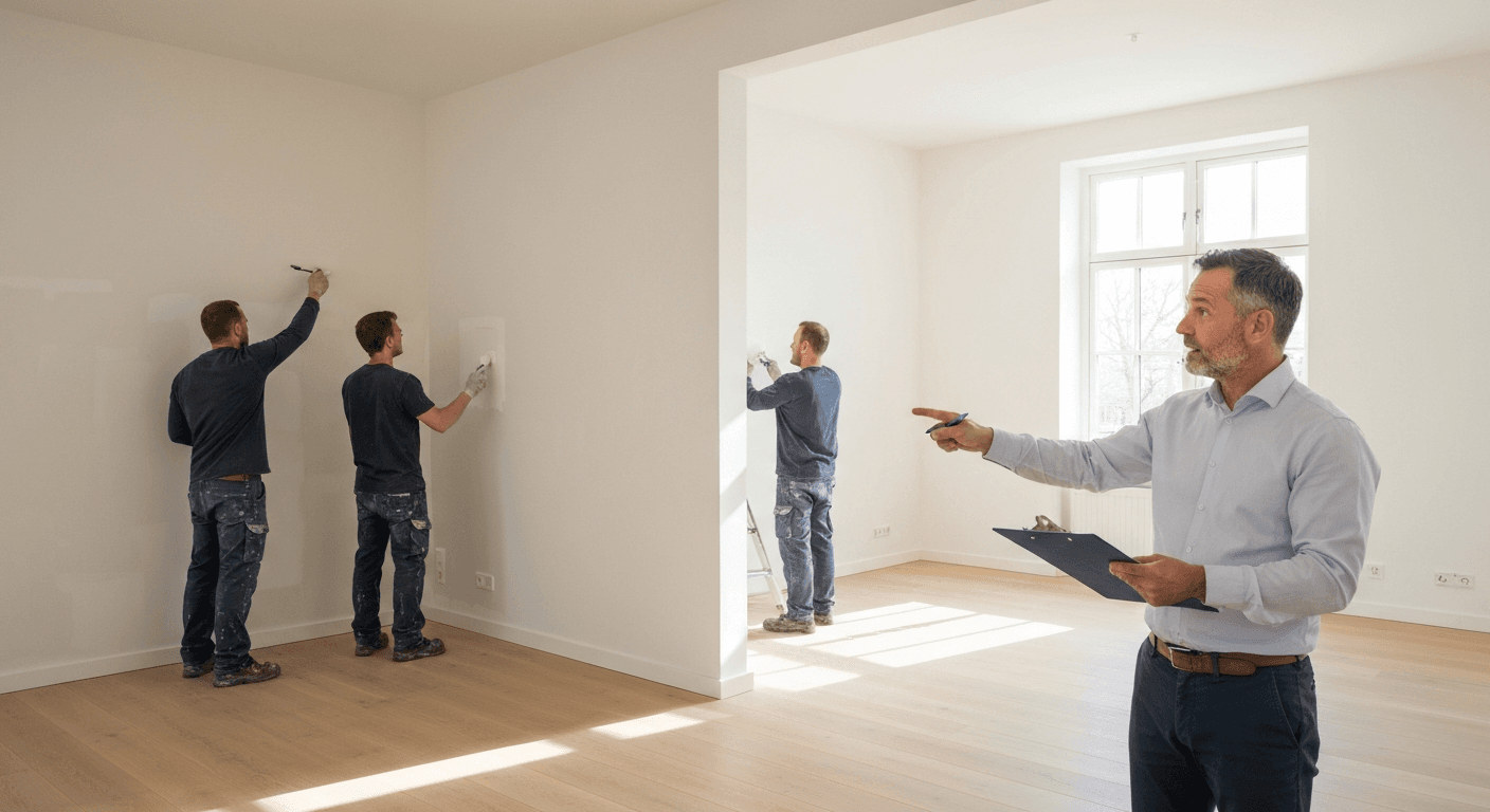 Malerarbejde i lejebolig udføres i henhold til de nye satser for indvendig vedligeholdelse