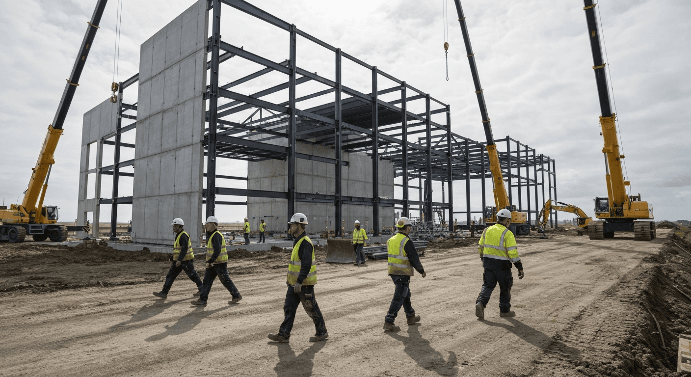 Industrielt byggeprojekt i Vojens der skal huse den nye forsvarsfabrik