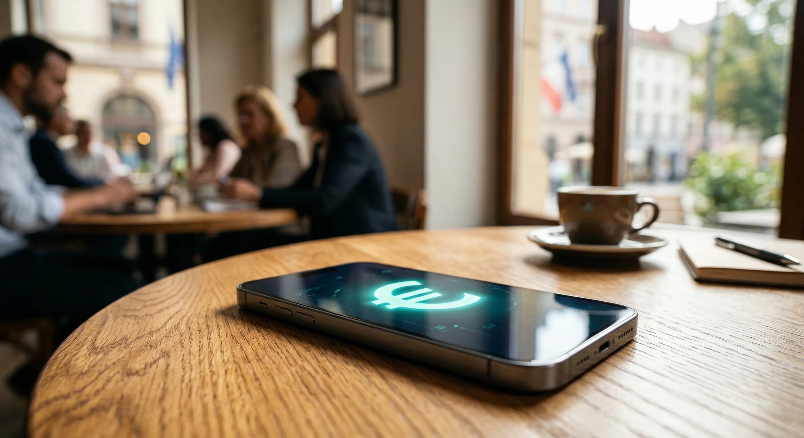 Illustration af en fremtidig digital euro i det europæiske betalingsmarked