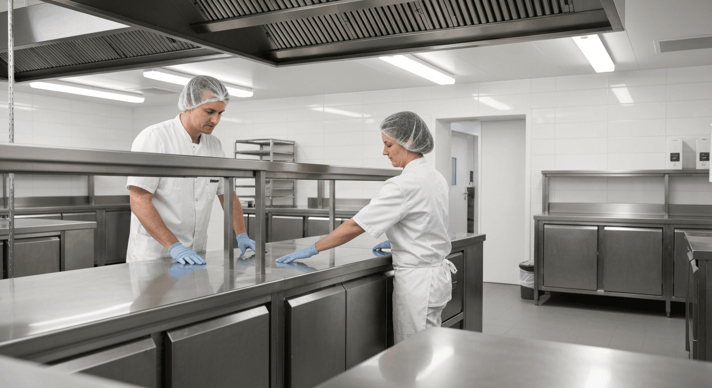 Ny vejledning præciserer reglerne for hygiejne og indretning i professionelle køkkener.