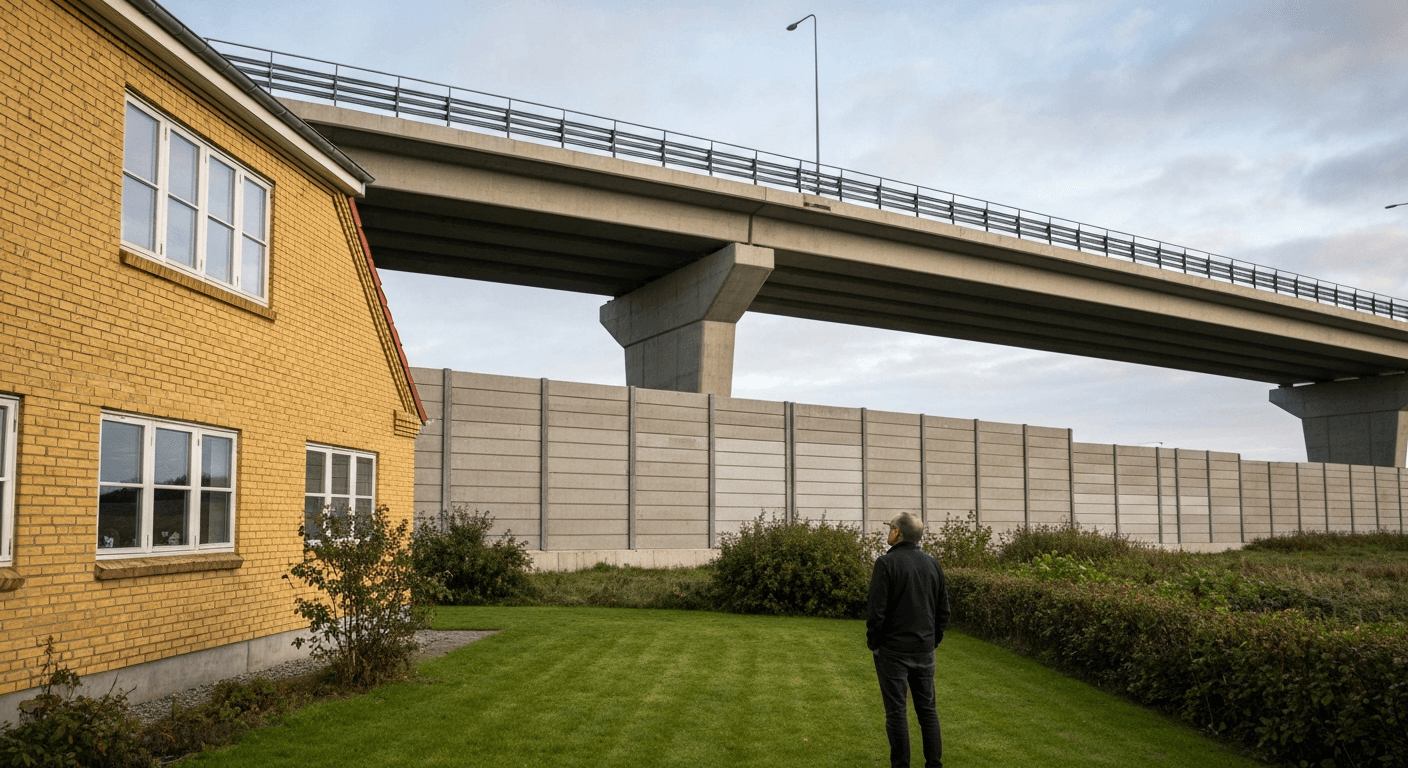 Boligejere langs den nye Hærvejsmotorvej kan få tilskud til støjsikring.