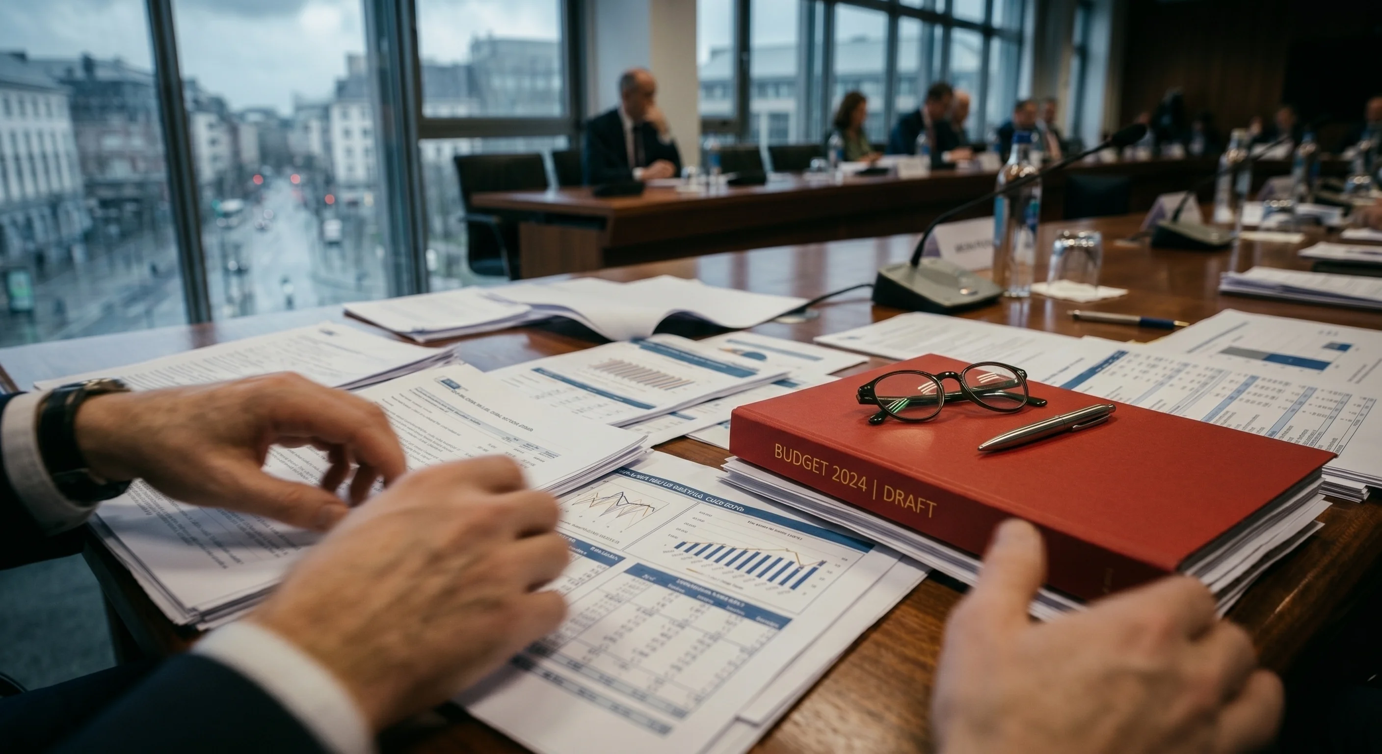 Bygning for Den Europæiske Revisionsret, der advarer mod nye budgetrisici.