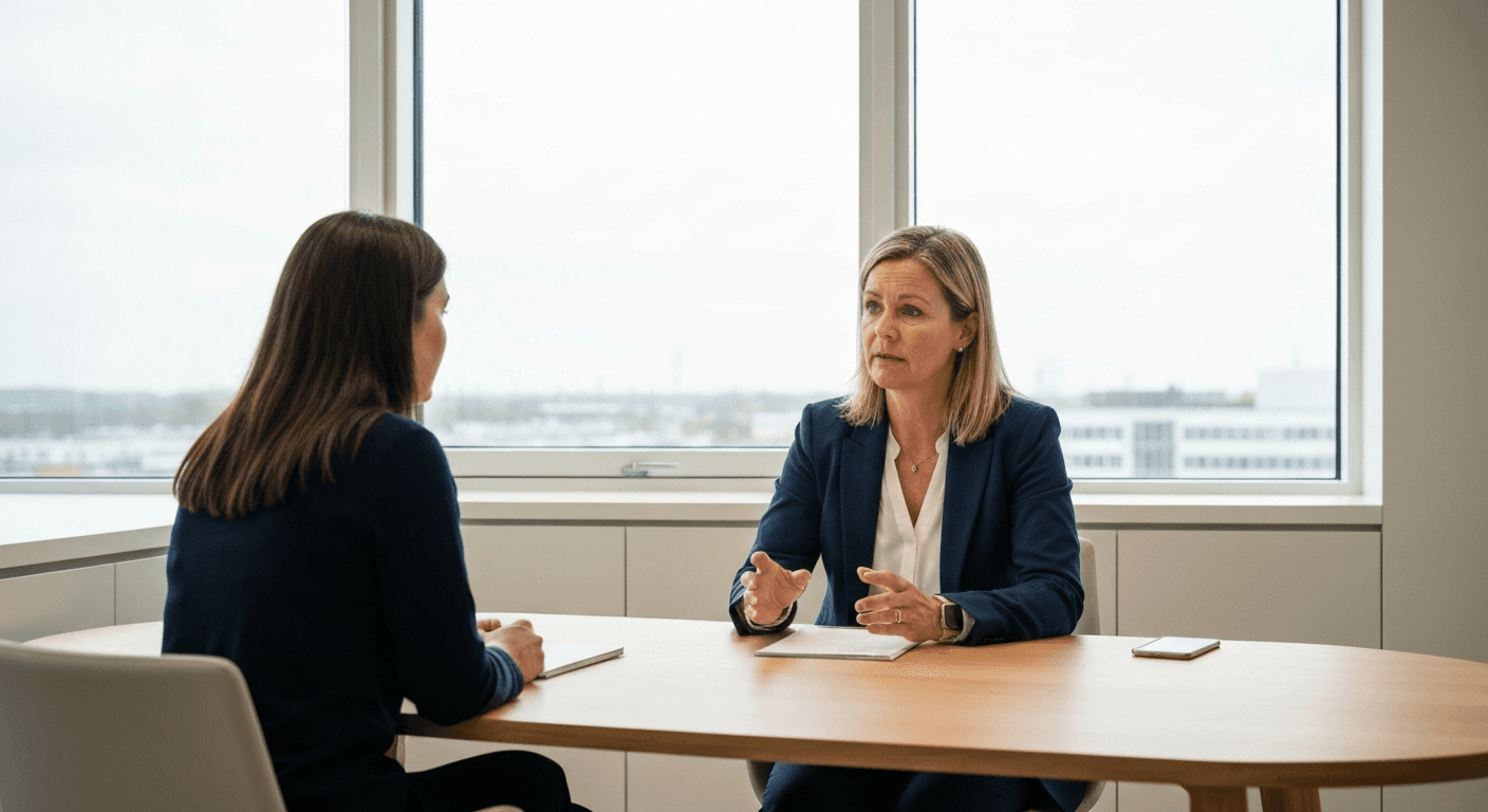 En læge forklarer de nye tidsfrister for abort til en patient i konsultationsværelset