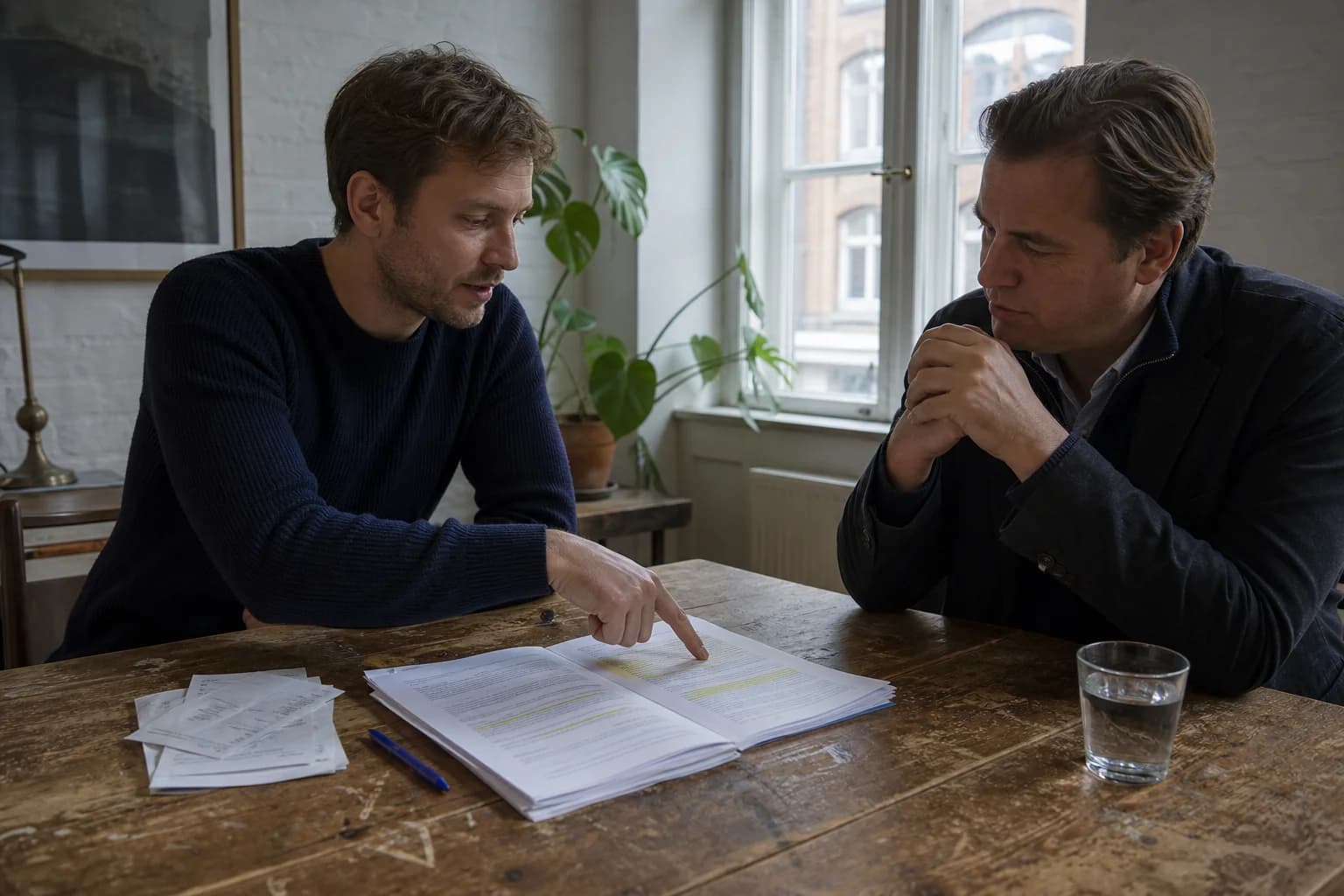 Juridisk tvist om modstridende kontraktvilkår og uklarhedsreglen.