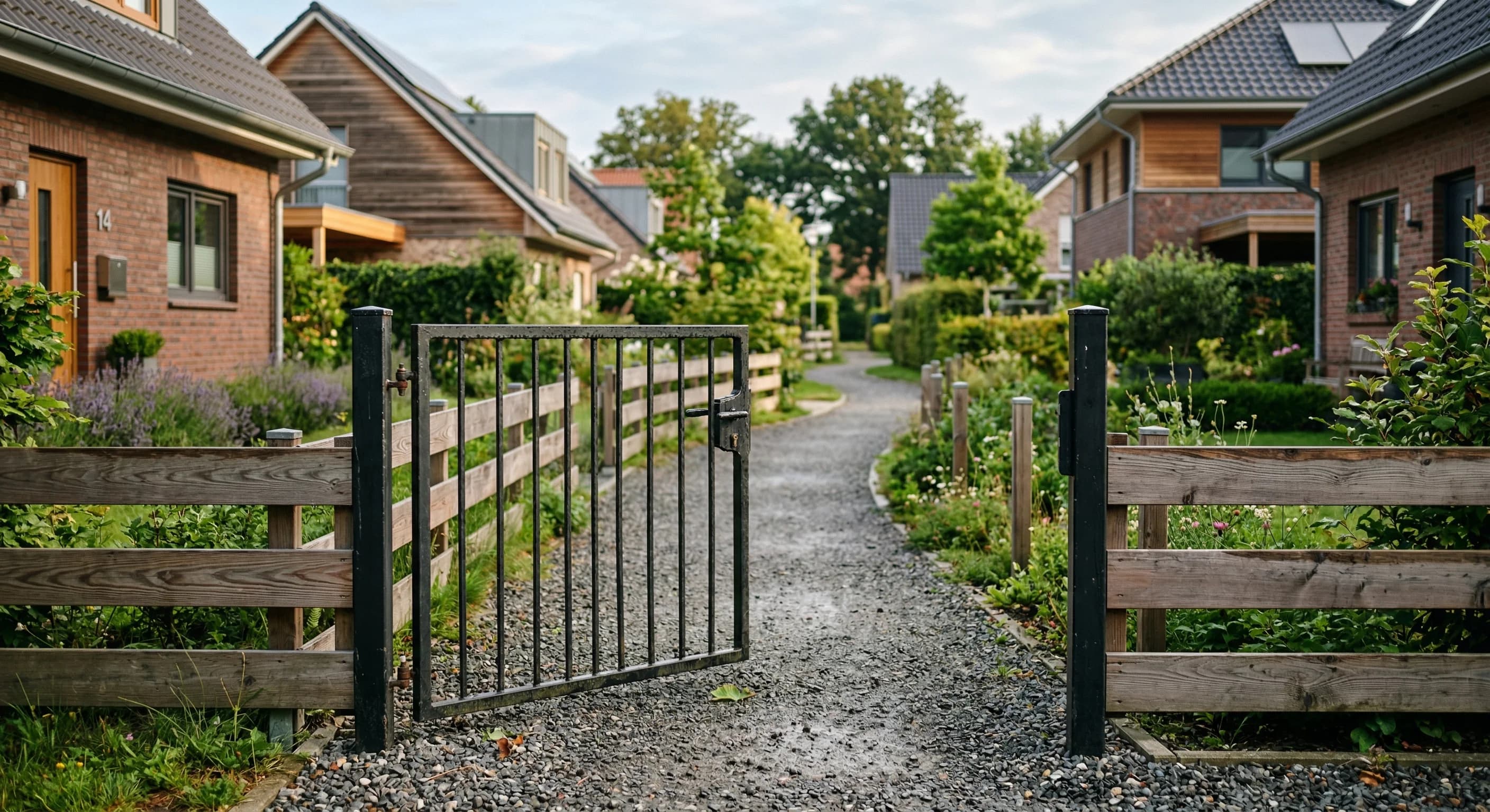 Skilt med privat fællesvej i byzone