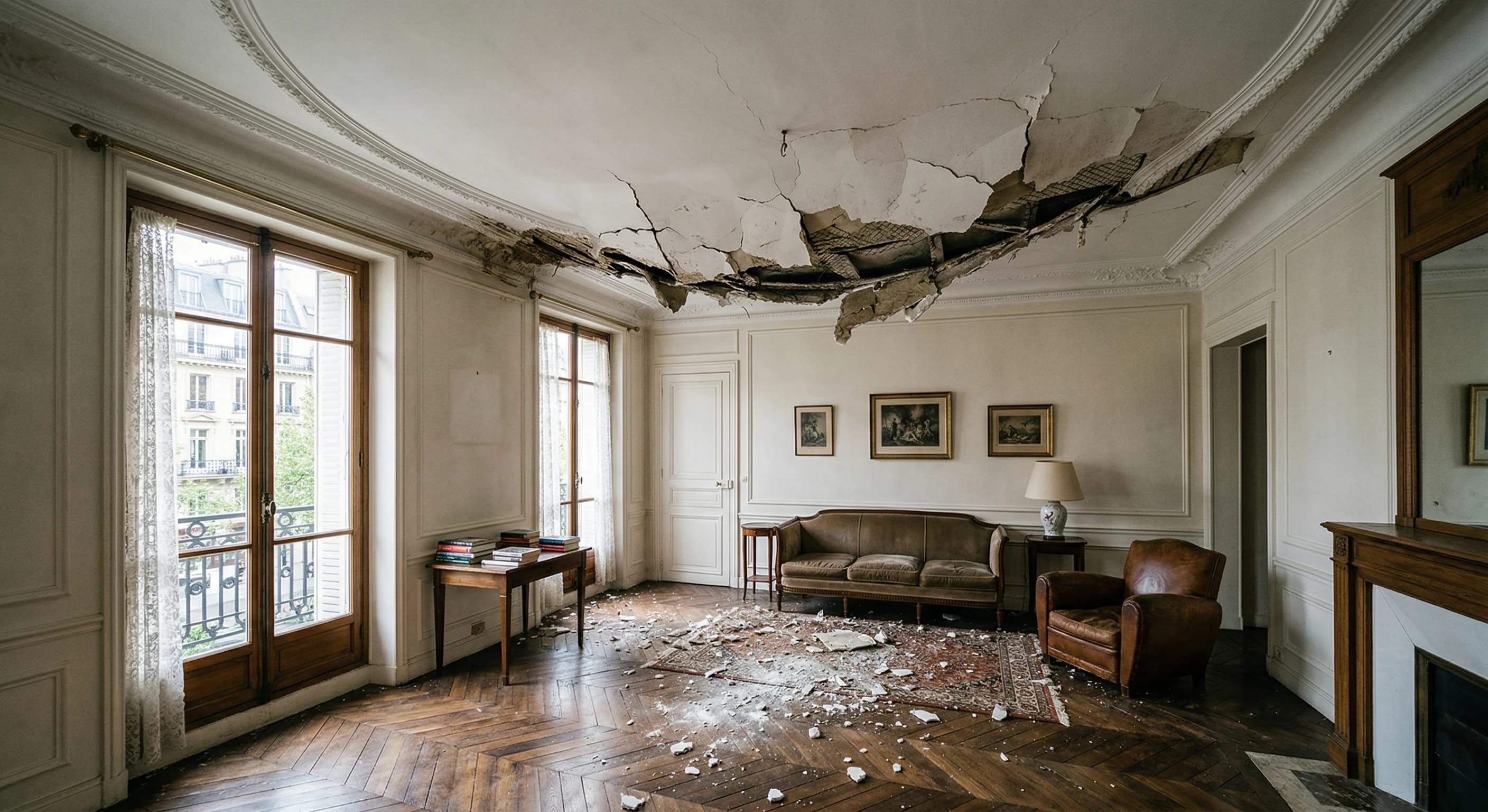 Reparation af gipsloft hører under den udvendige vedligeholdelsespligt.