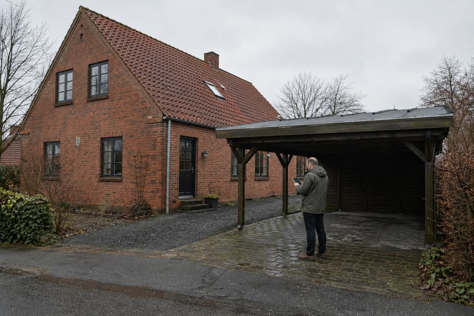 E-mail korrespondance mellem borger og myndighed på en skærm.