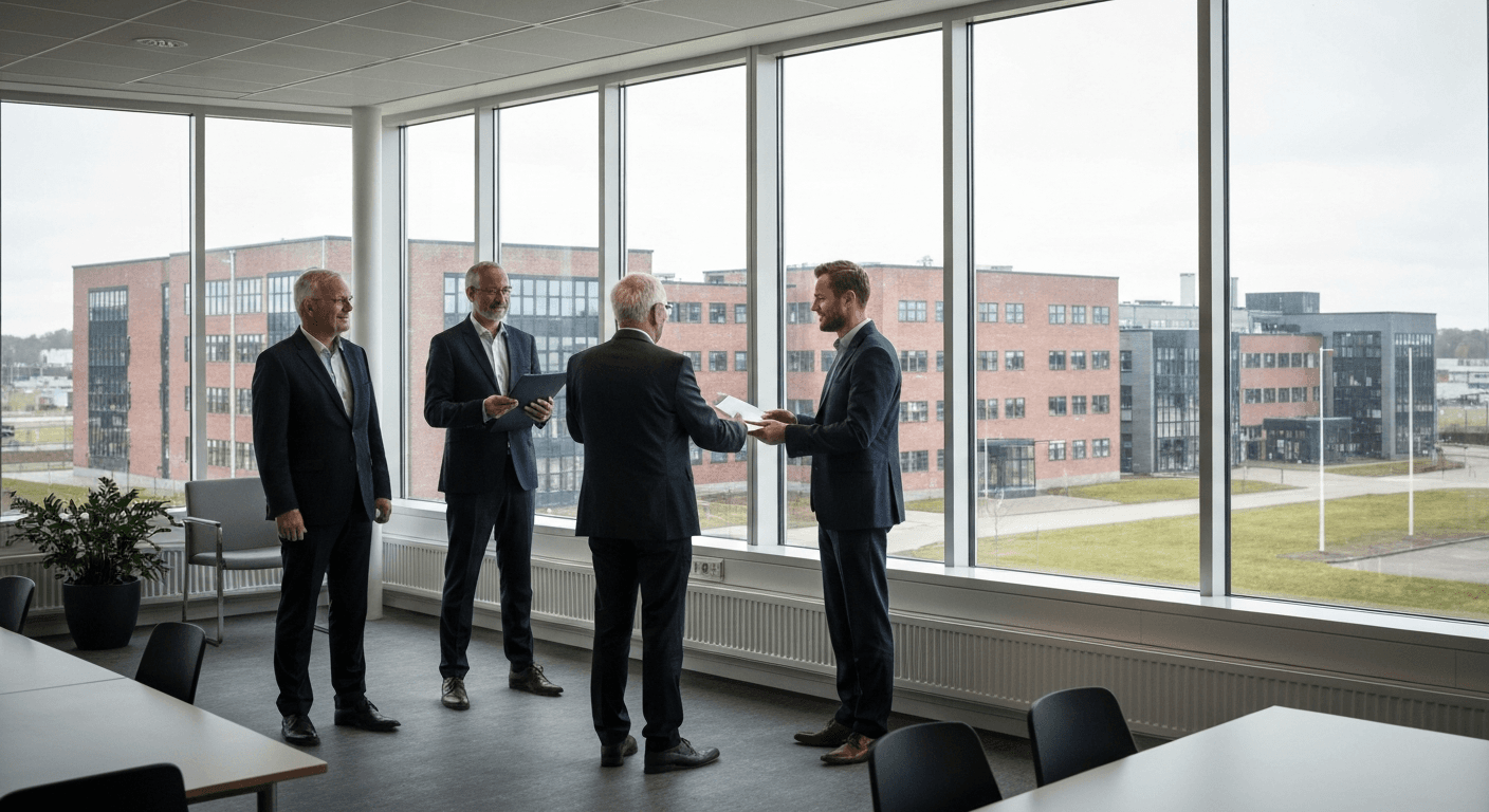 Familiegenerationsskifte hvor den ældre generation overdrager virksomheden til børnene