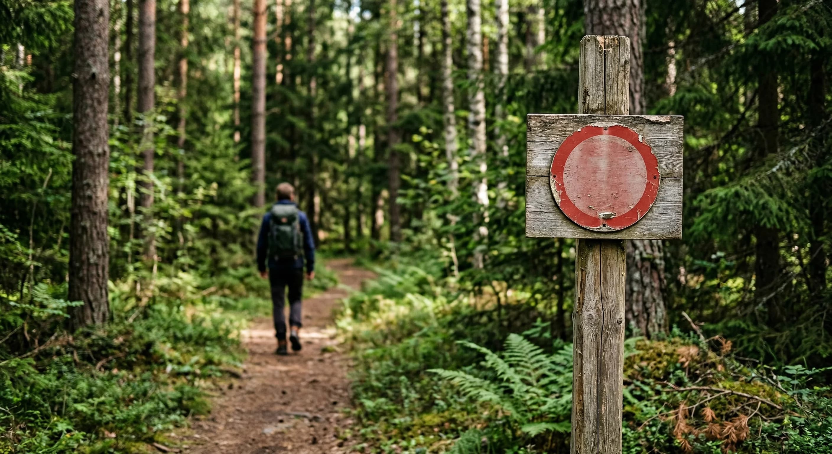 Ulovligt forbudsskilt i naturen fjernes for at sikre offentlighedens adgang