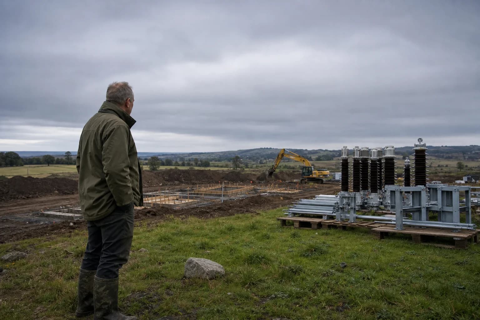 Vindmøller og højspændingsstation for den grønne omstilling på Energiø Bornholm